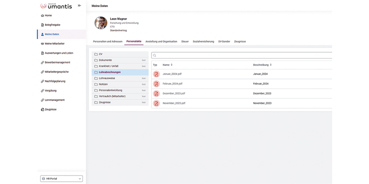Abacus Umantis - Wie sieht die Software aus Abacus Umantis - Wie sieht die Software aus