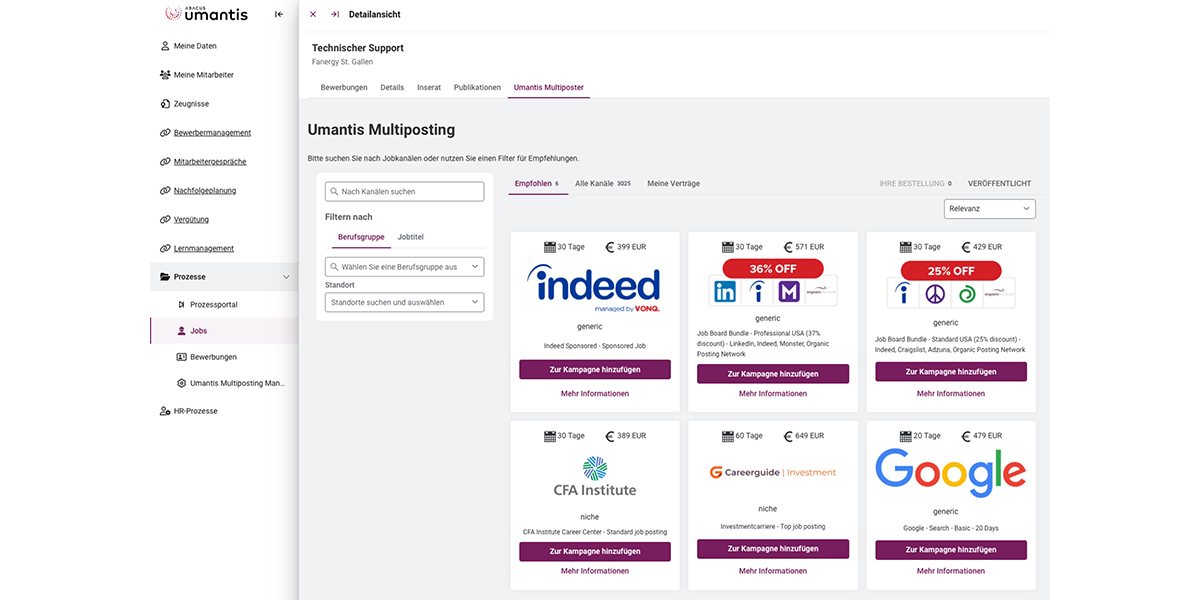 Abacus Umantis - Wie sieht die Software aus Abacus Umantis - Wie sieht die Software aus