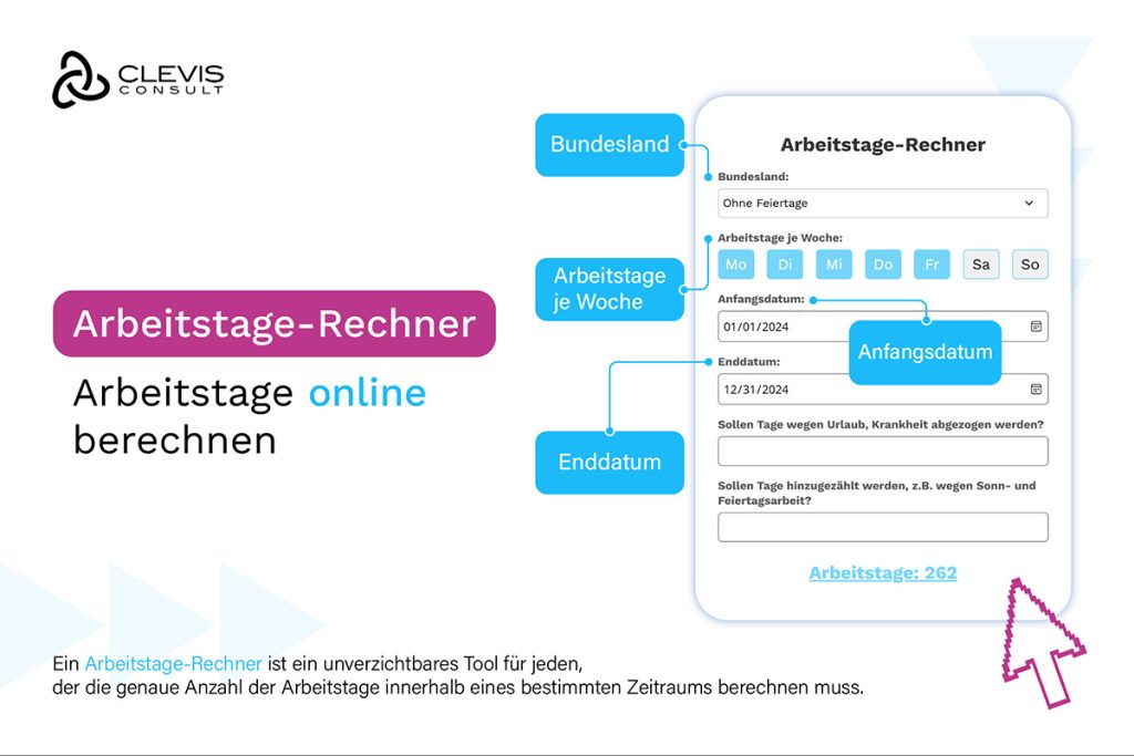 Arbeitstage-Rechner: Werktage online berechnen