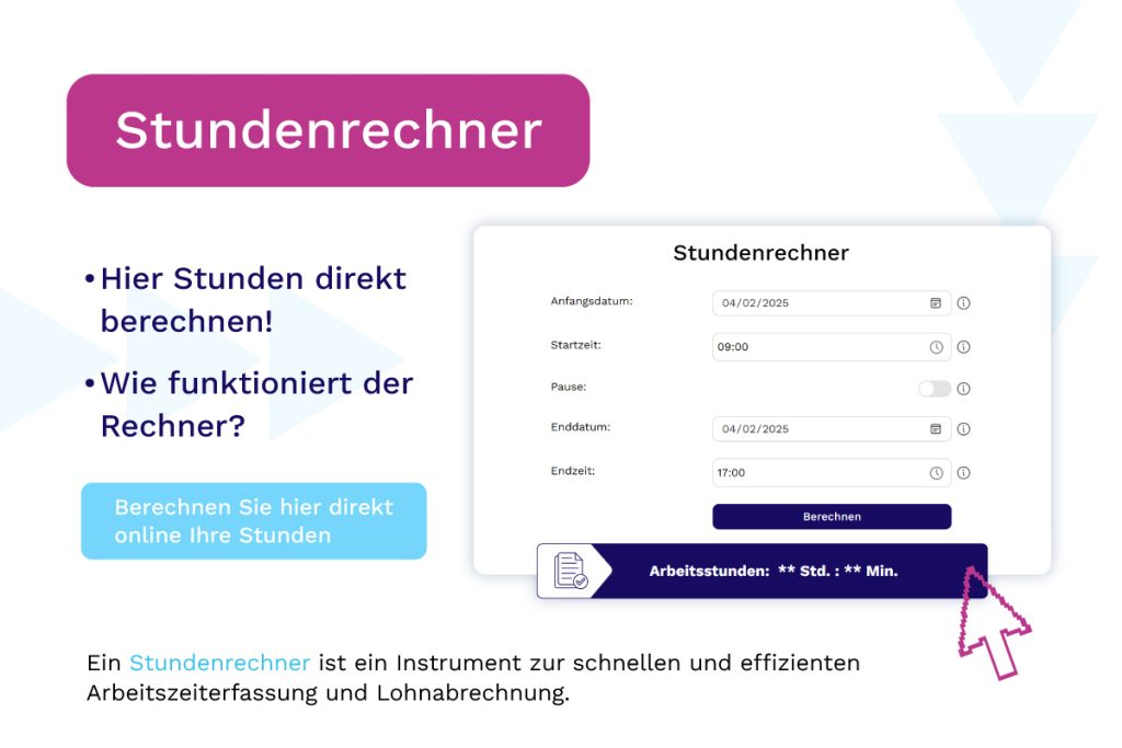 Stundenrechner: Wie funktioniert der Rechner? Berechnen Sie hier direkt online Ihre Stunden