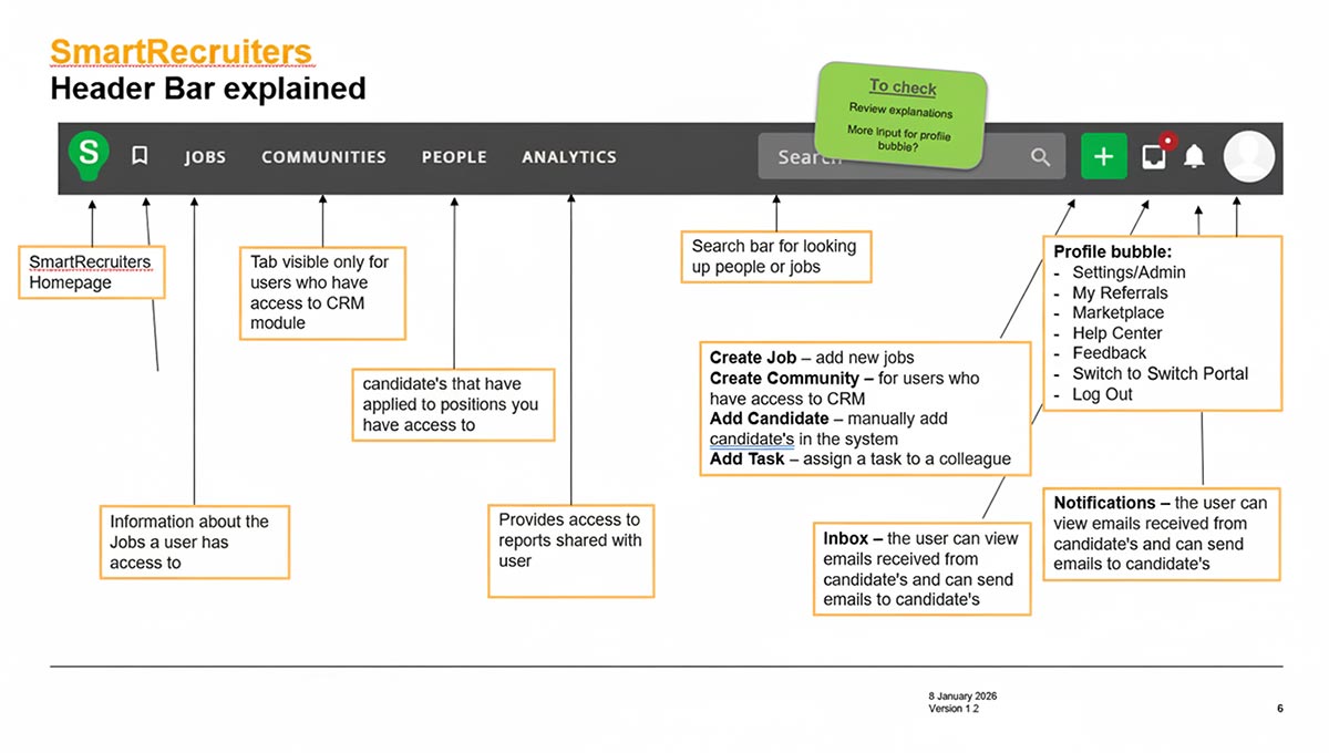 Change Management - SmartRecruiters - Implementierung Header Bar Change Management - SmartRecruiters - Implementierung Header Bar