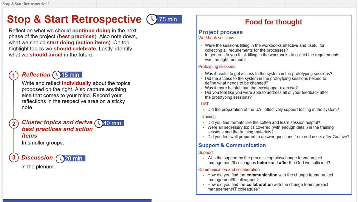 Success Story: Globaler HR-System Rollout im internationalen Logistikkonzern- Stop und Start Retrospective Success Story: Globaler HR-System Rollout im internationalen Logistikkonzern- Stop und Start Retrospective
